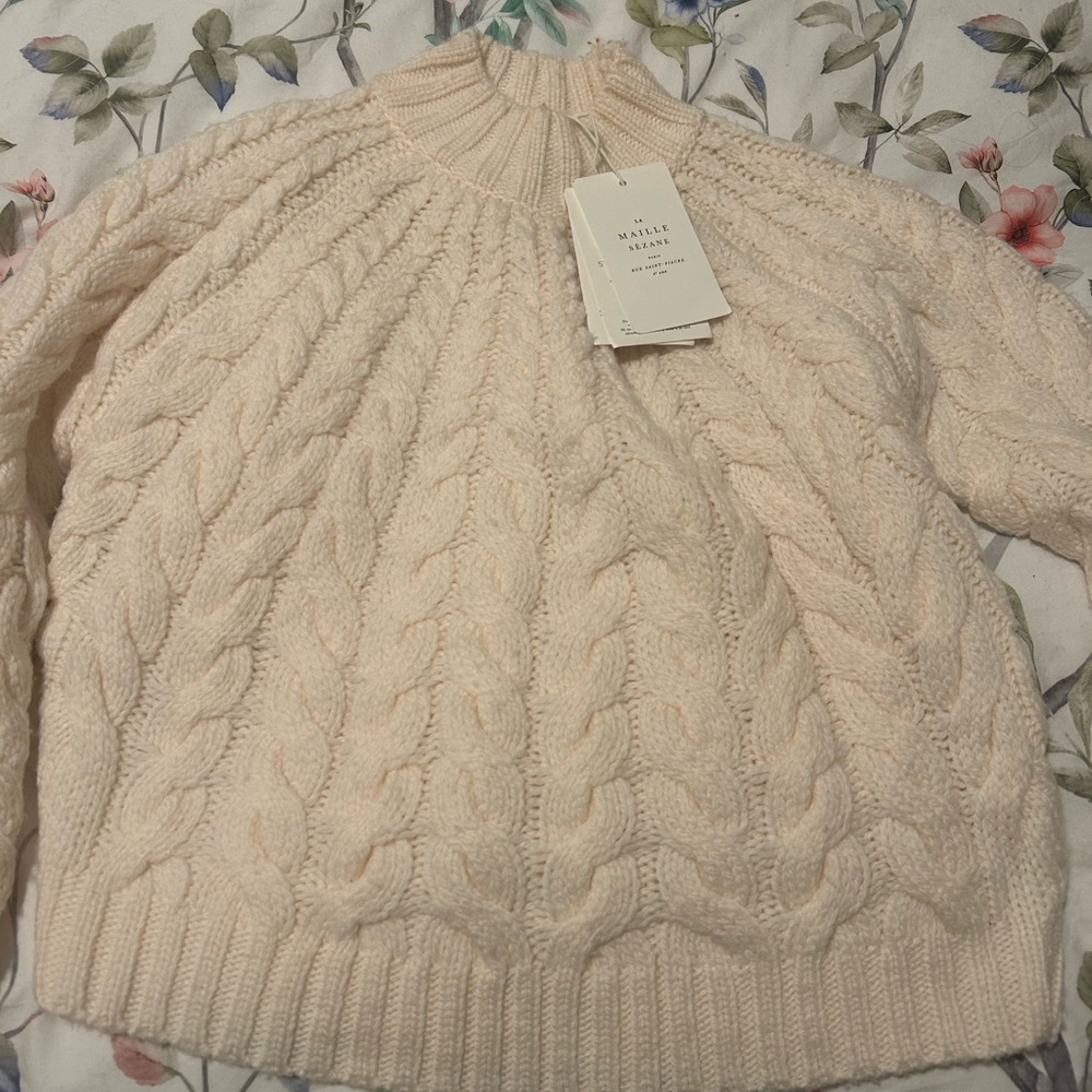 NWT Sezane Diego Cream Sweater - Picture 3 of 14
